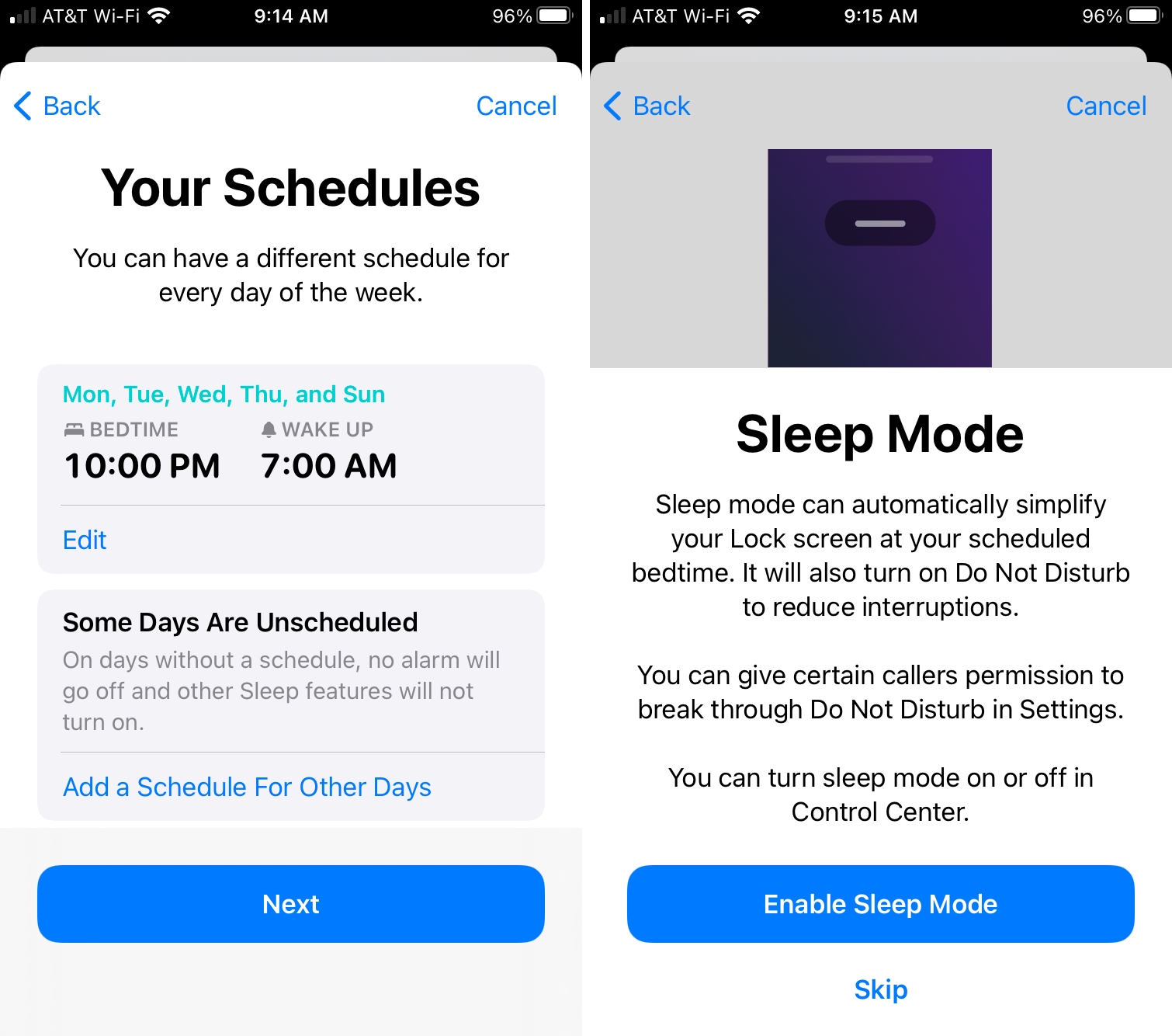 How to set up a schedule, customize, and use Sleep Mode on iPhone Mid