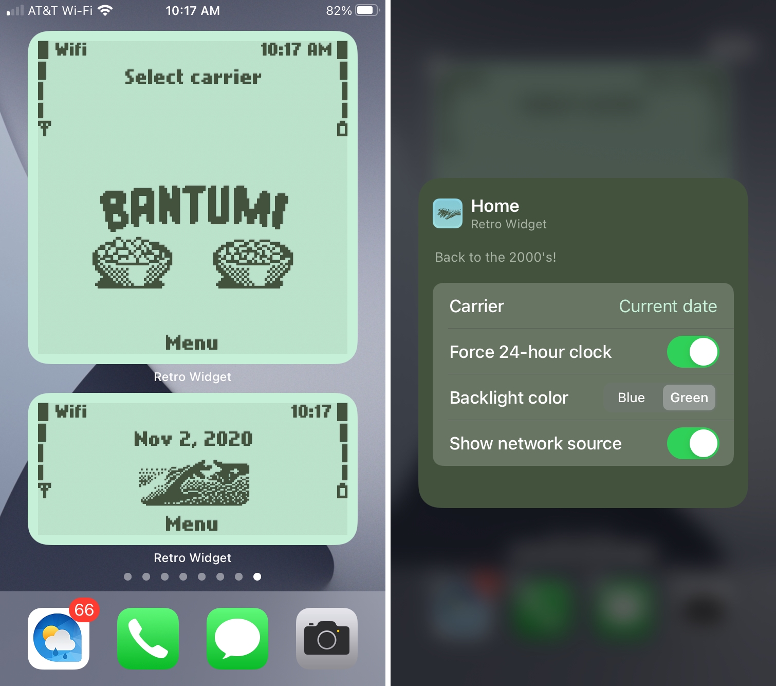 Retro Widget on iPhone