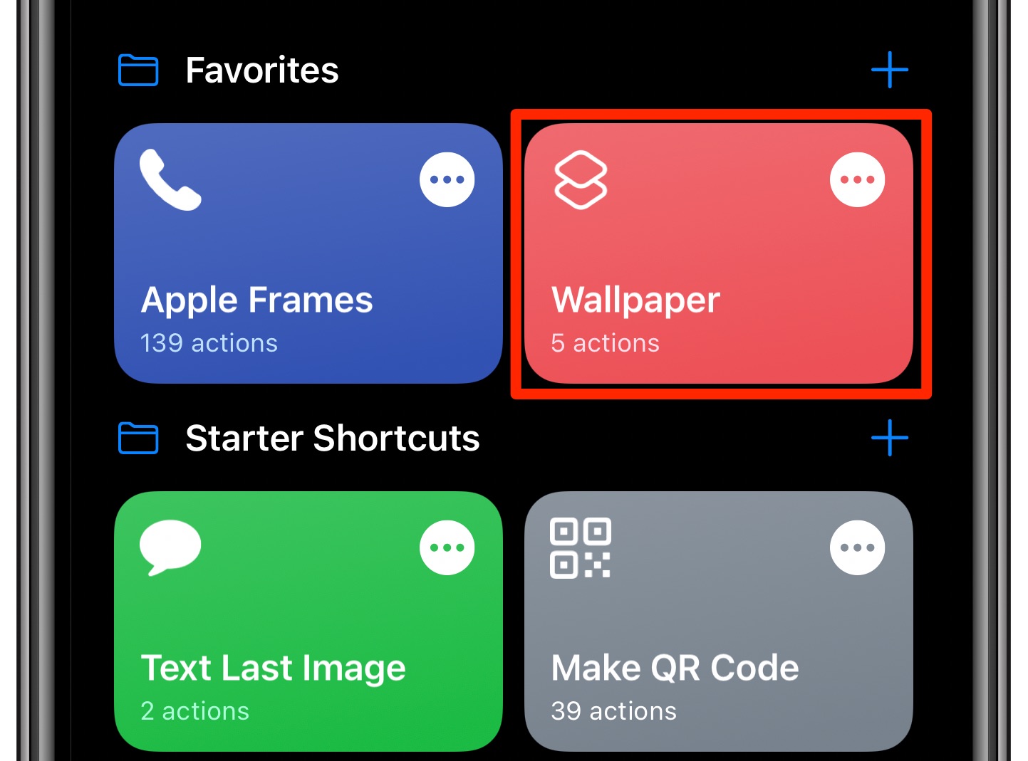 change iPhone wallpaper automatically - the Wallpaper script in the Shortcuts app