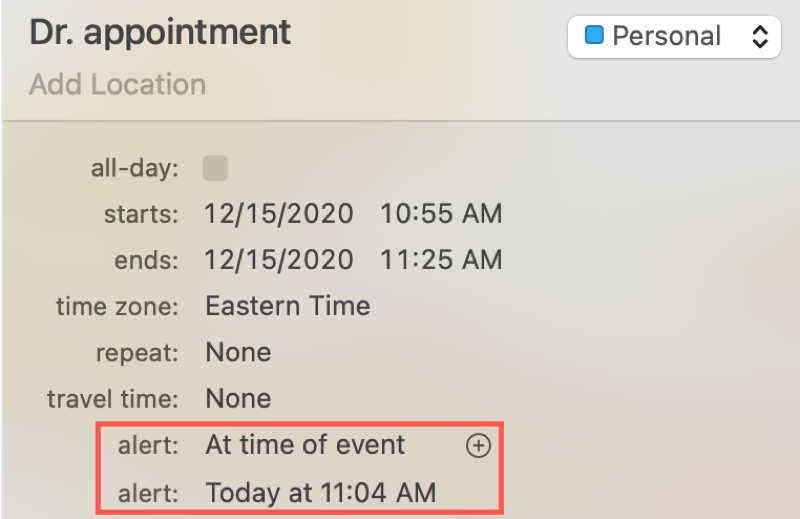 How to snooze Calendar notifications on macOS Big Sur Mid Atlantic