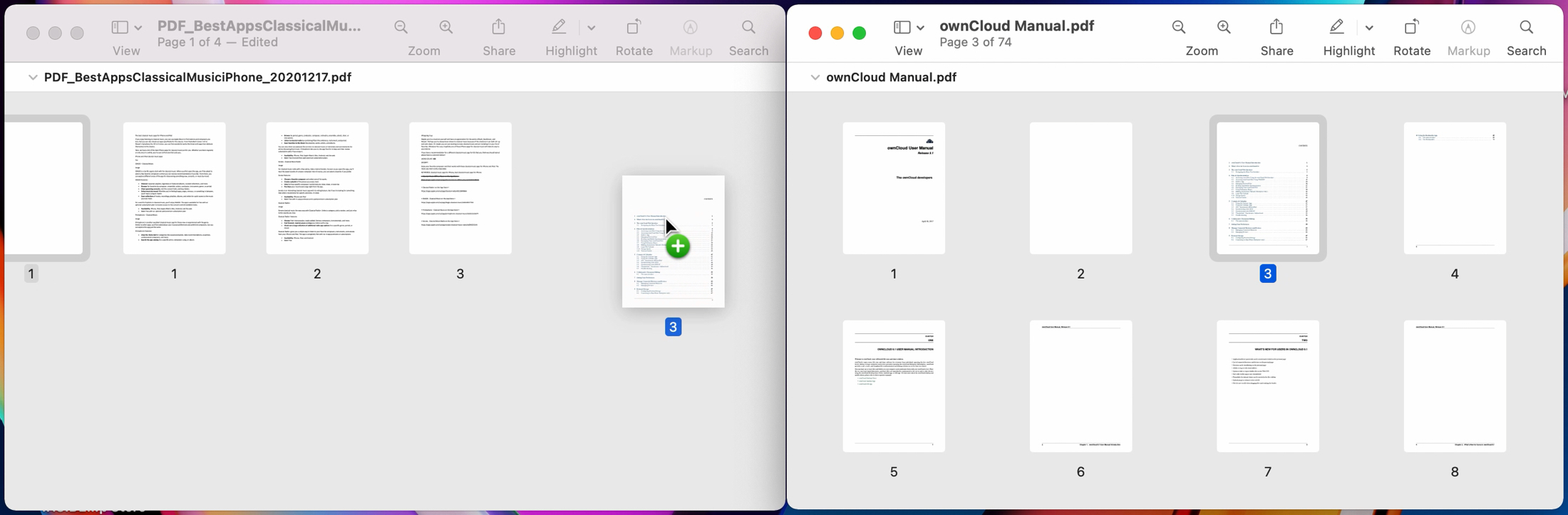 Insert a Page From Another PDF in Preview