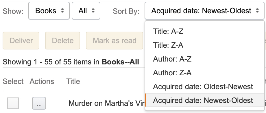 Amazon Sort Kindle Content