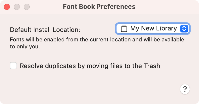 Default Install Location New Library