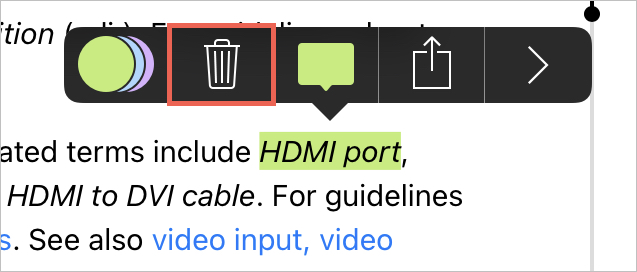 Delete Note or Highlight in Books with Apple Pencil