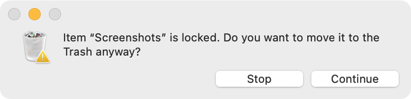 No Move Locked Trash on Mac