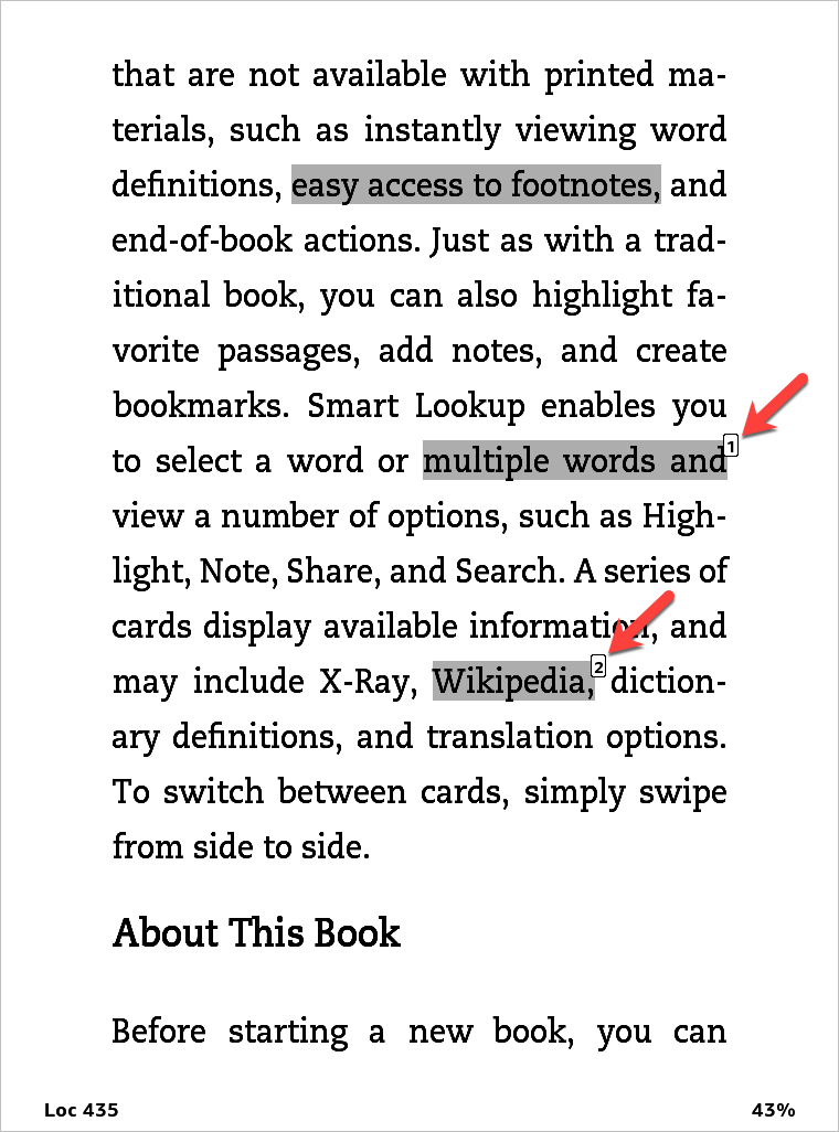 Notes Number on Kindle Paperwhite