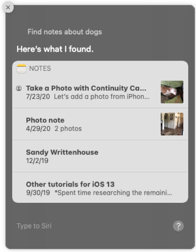 Use Siri to Search Notes
