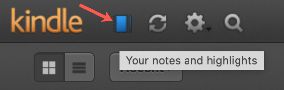 Your Notes and Highlights Button Online