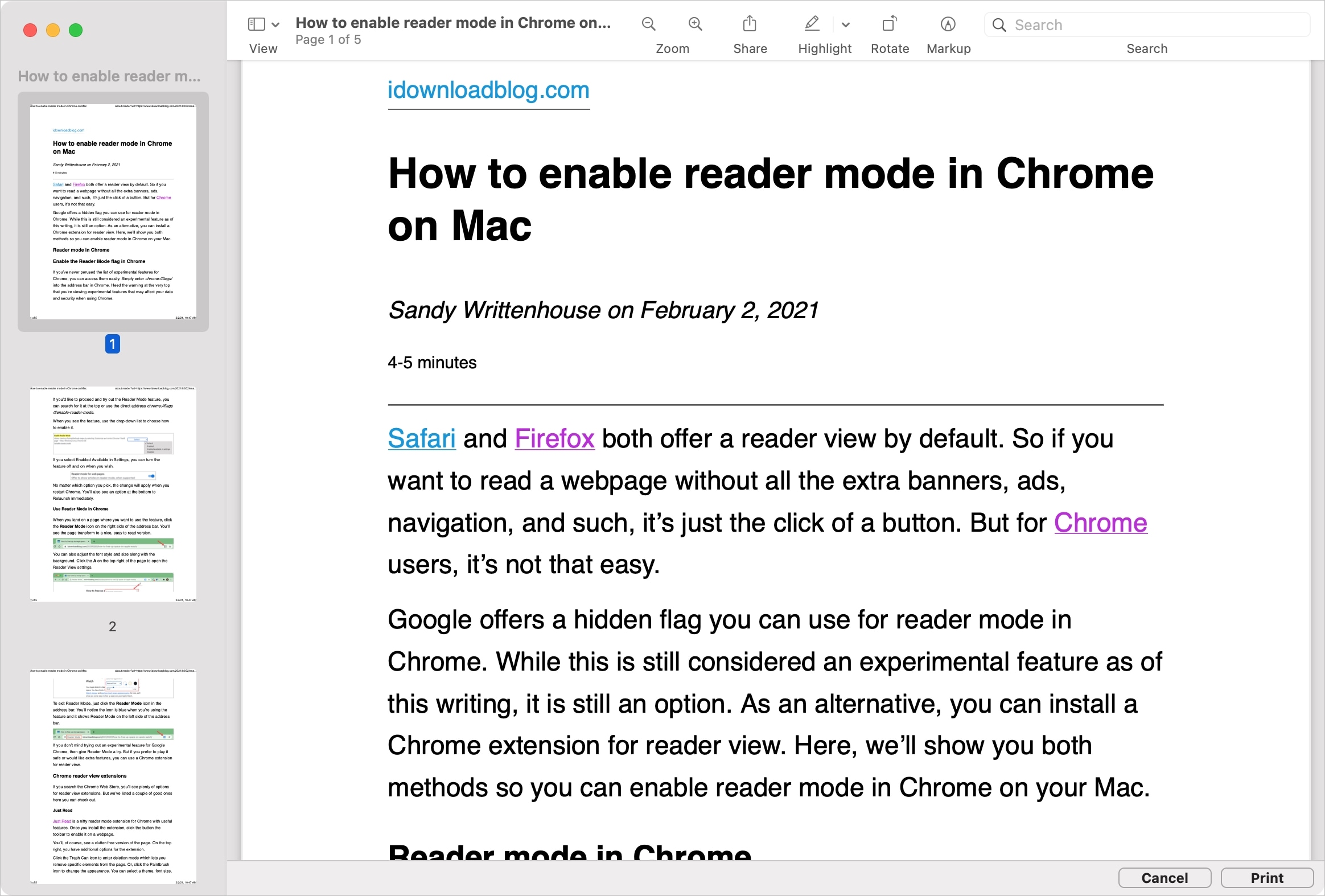 Firefox Open in Preview