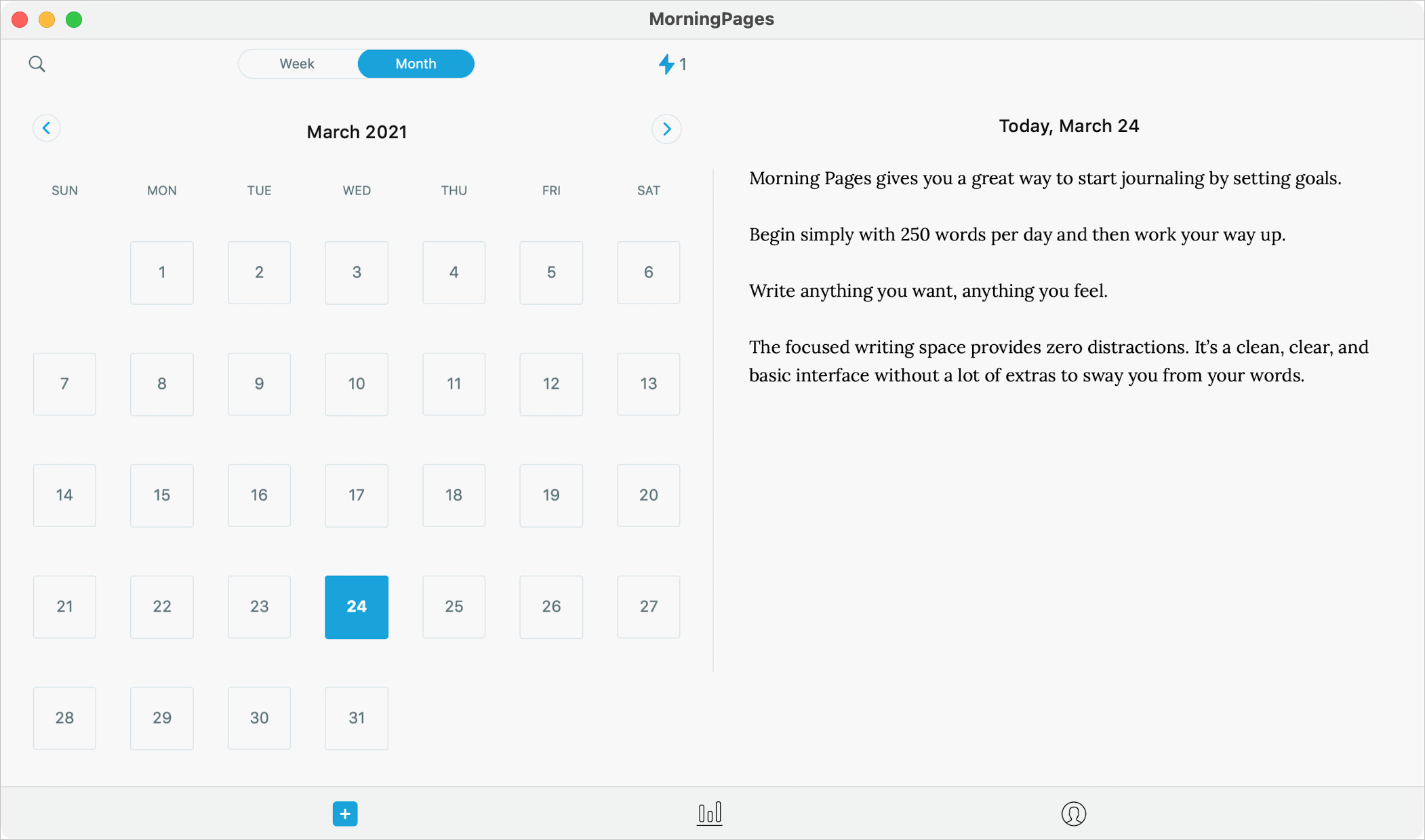 Morning Pages Journal App for Mac