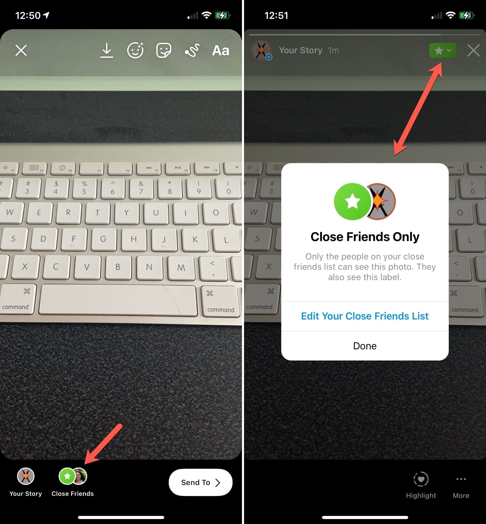 Share a Story with Close Friends on Instagram