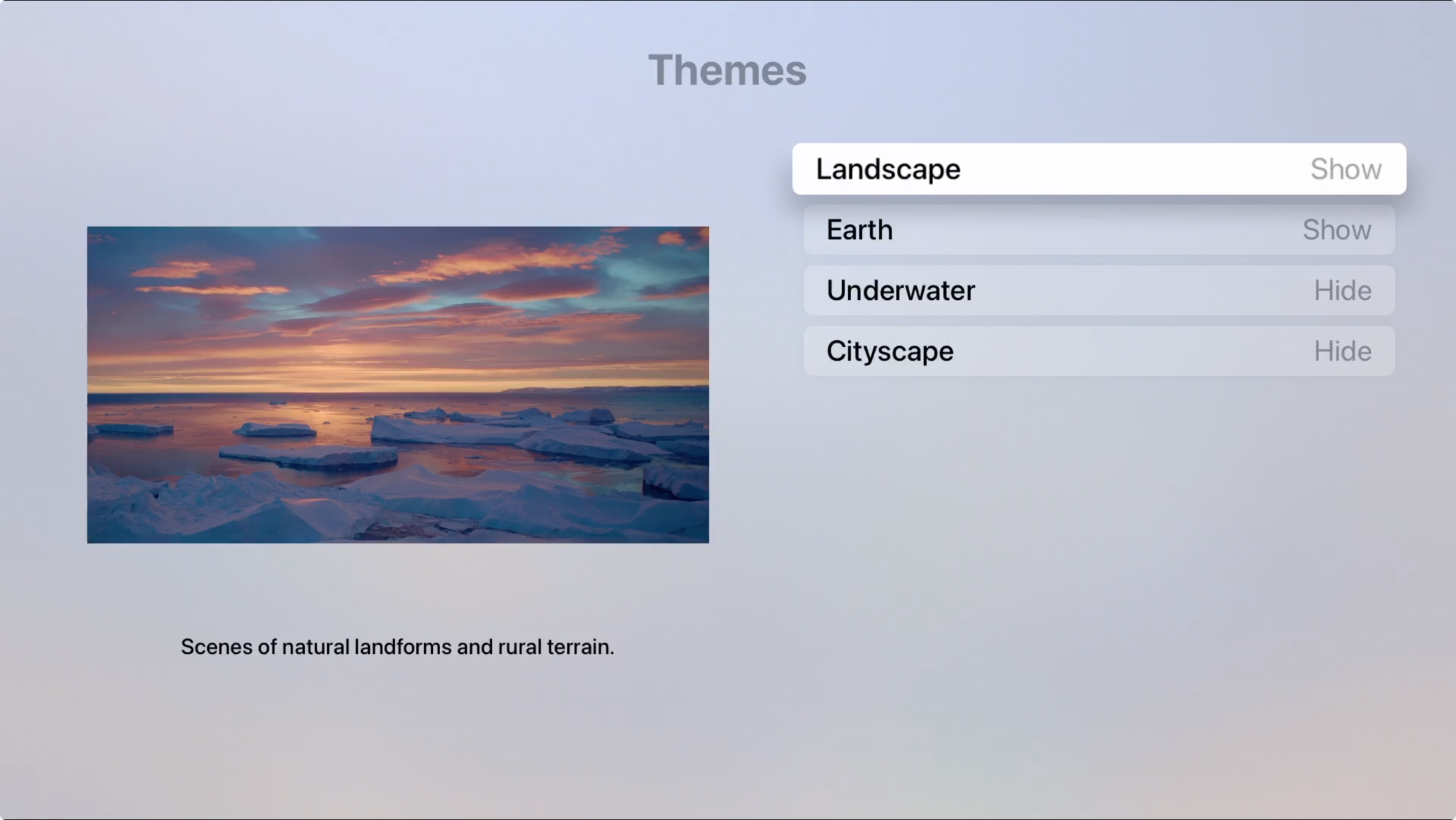 Apple TV Landscape Aerial Theme