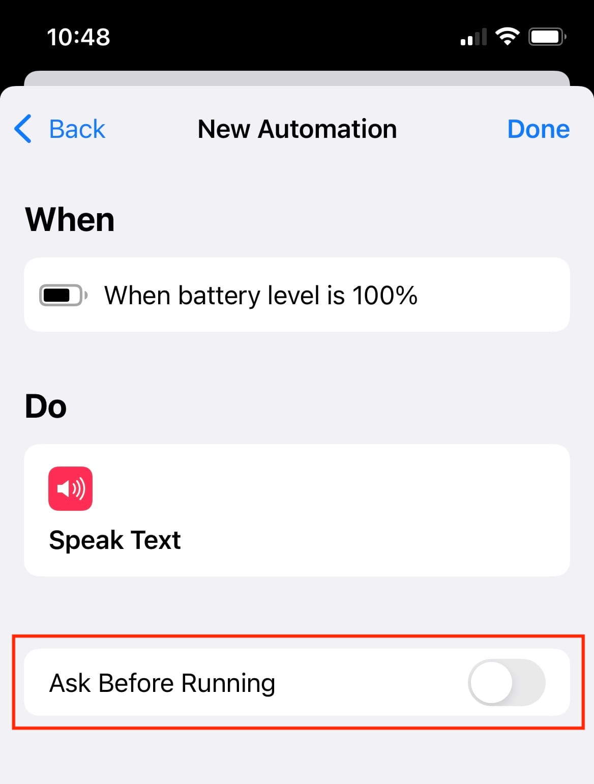 Don't ask before running