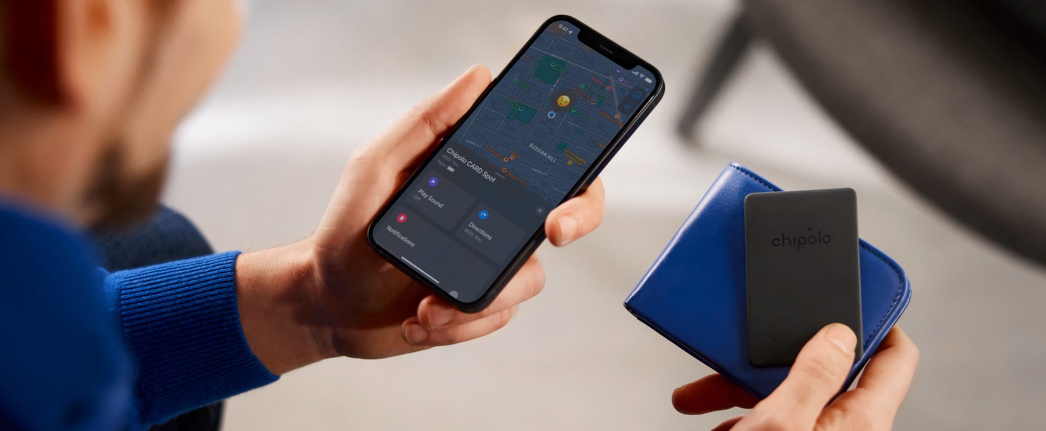 Chipolo CARD Spot は Apple の Find My を使用してウォレットを追跡します