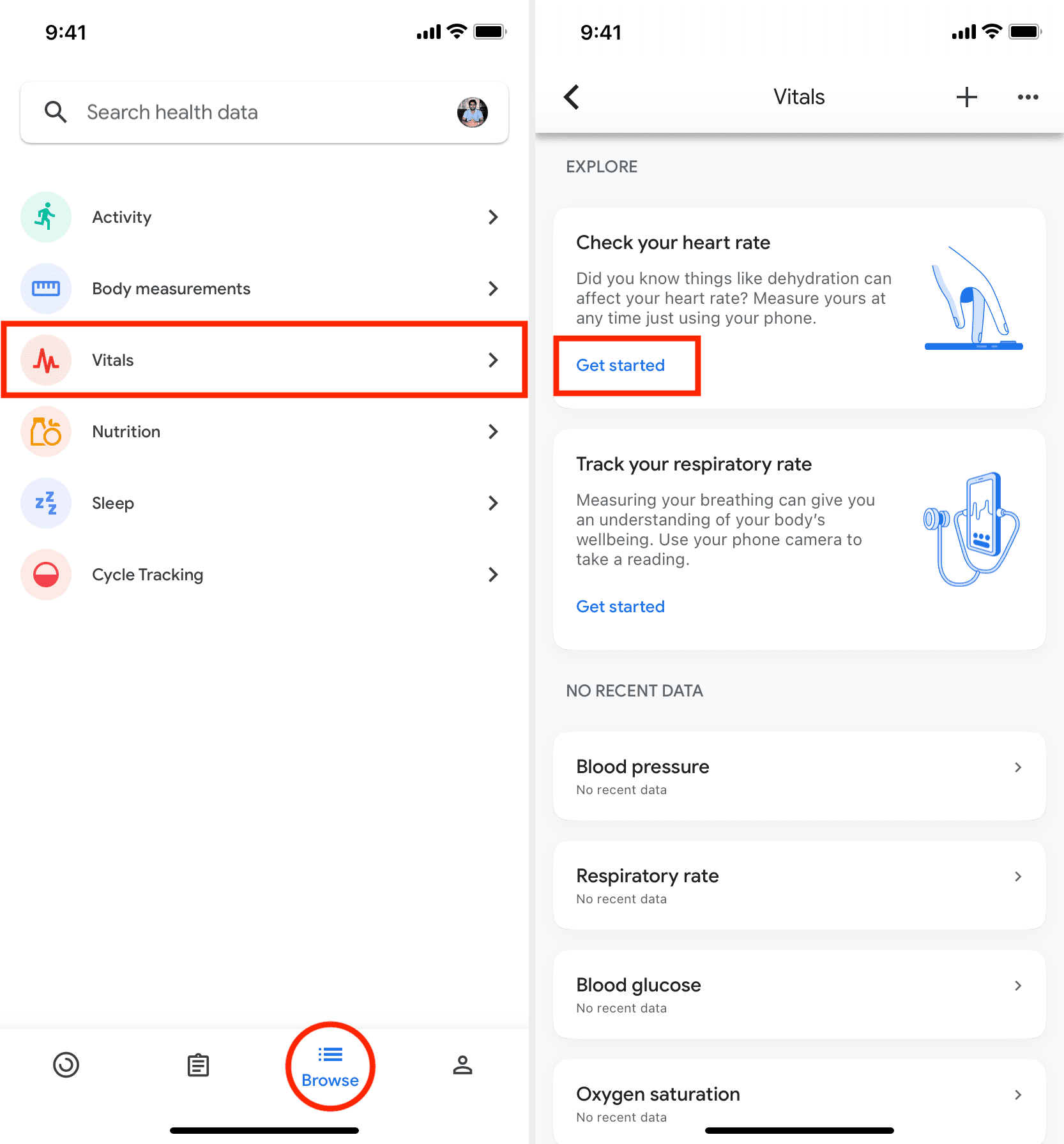 Check your heart rate using Google Fit on iPhone