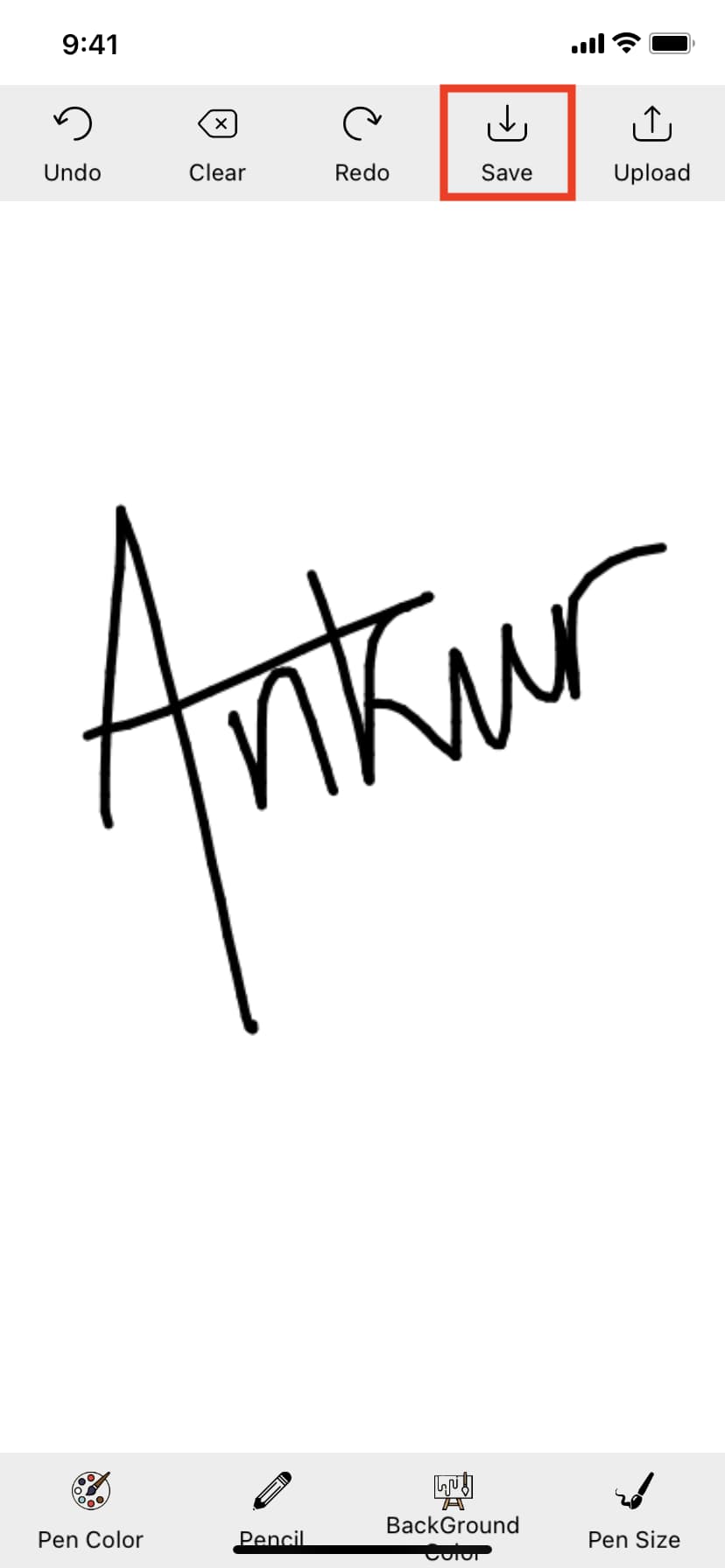 Create your signature on iPhone