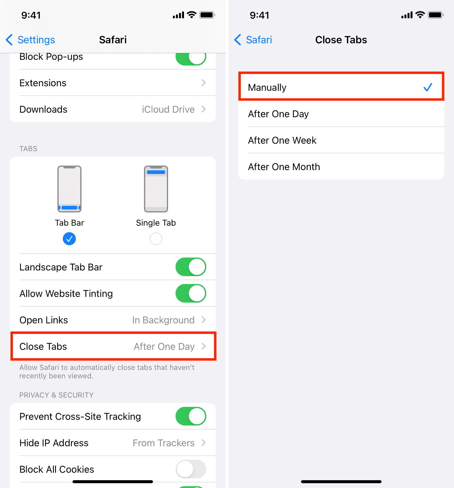 Stop Safari from automatically closing tabs