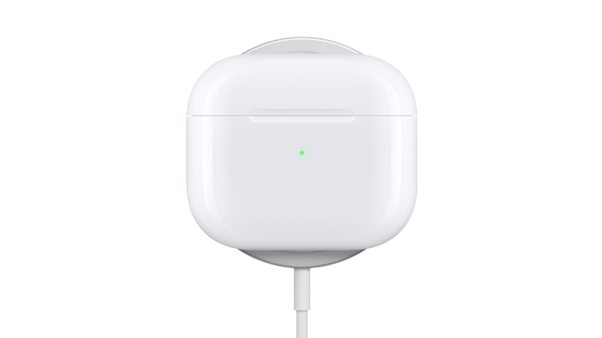 AirPods 3 MagSafe Charging Case on a MagSafe Charger
