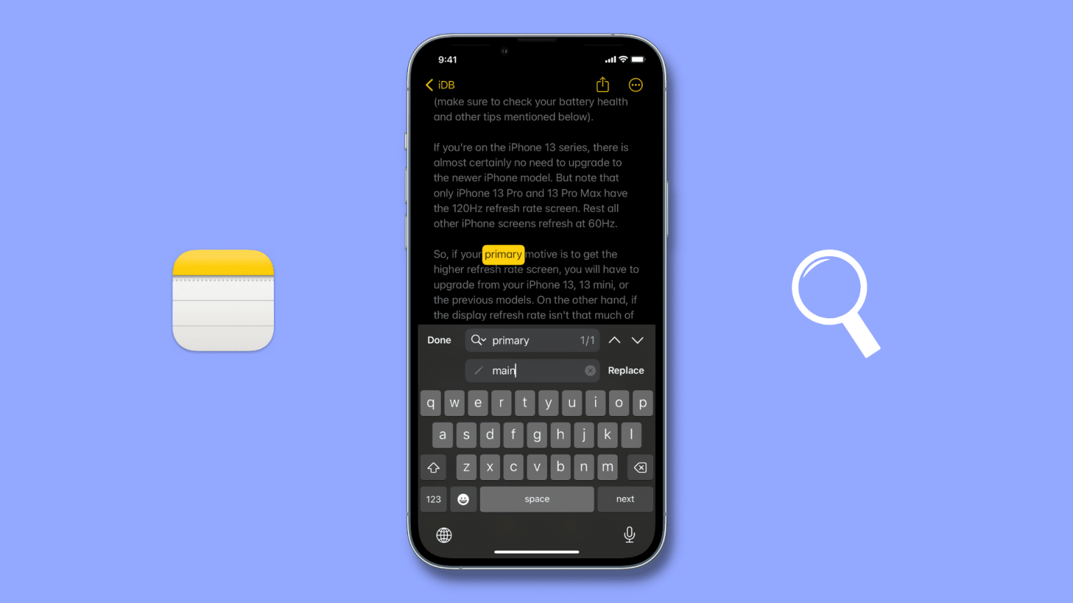 How To Use Find Replace Text In The Notes App On IPhone In IOS 16 Mid 