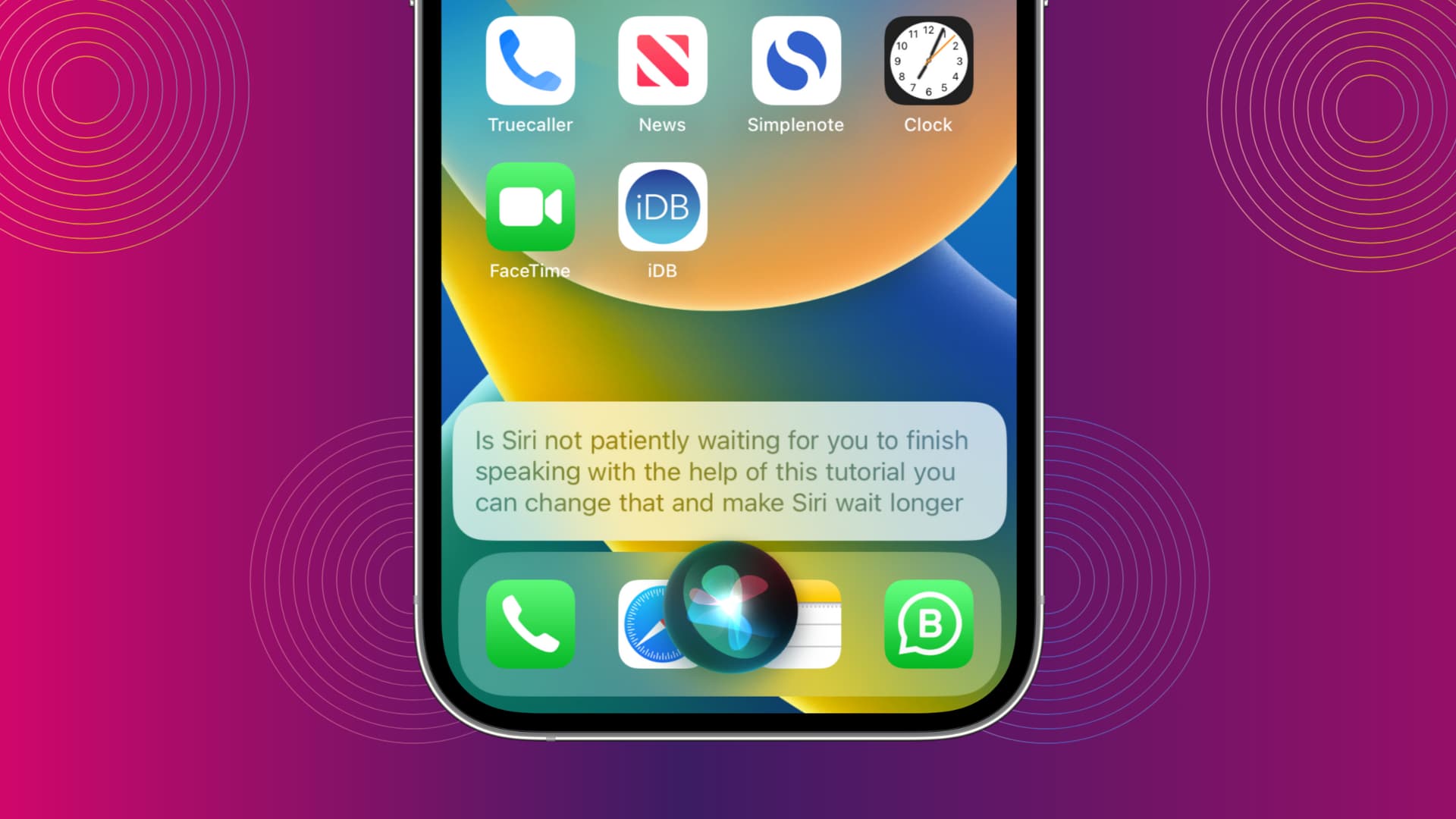 Image showing Siri on iPhone screen with a long voice command