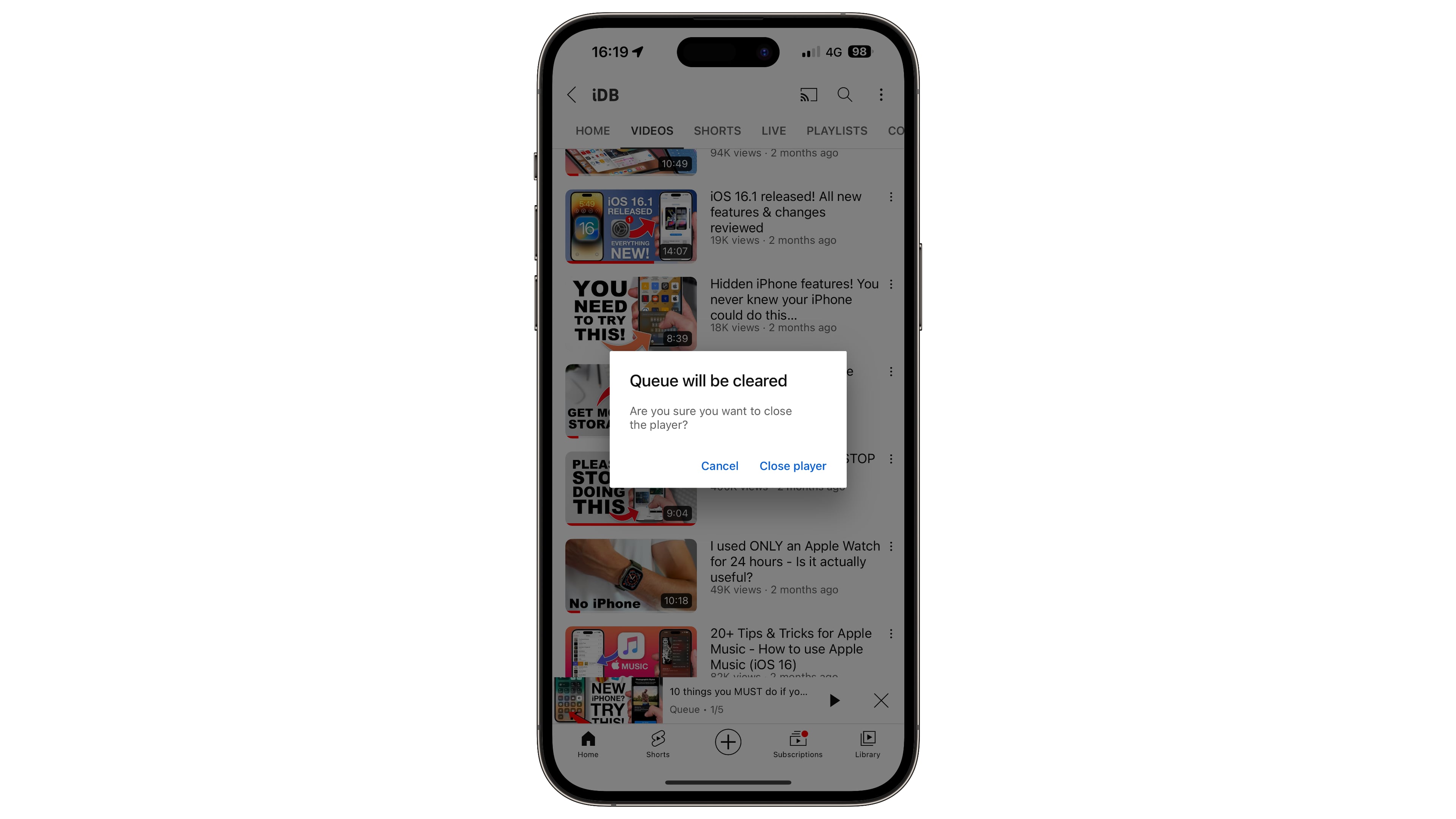 YouTube Queue is coming to the mobile app and Premium subscribers can