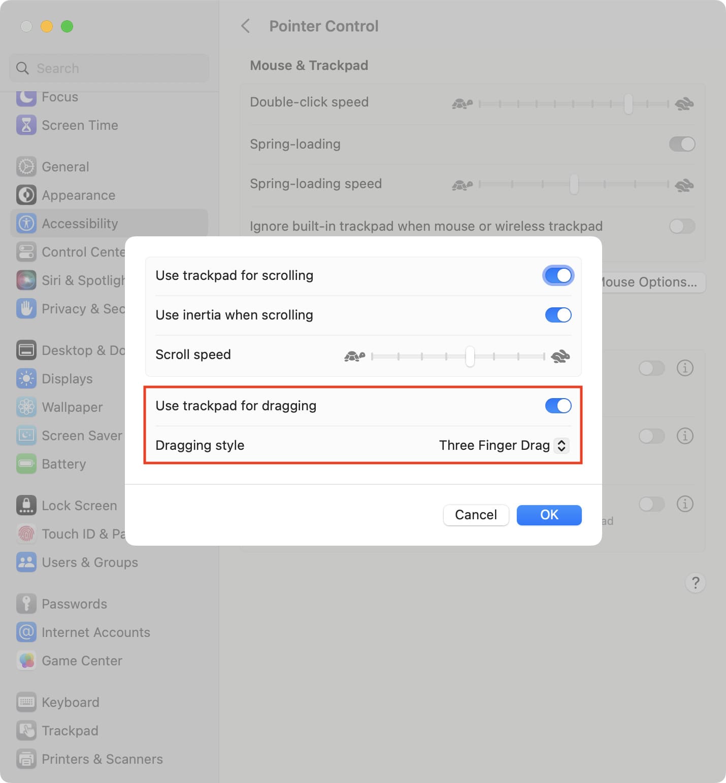 How to enable the threefinger drag gesture for your MacBook trackpad