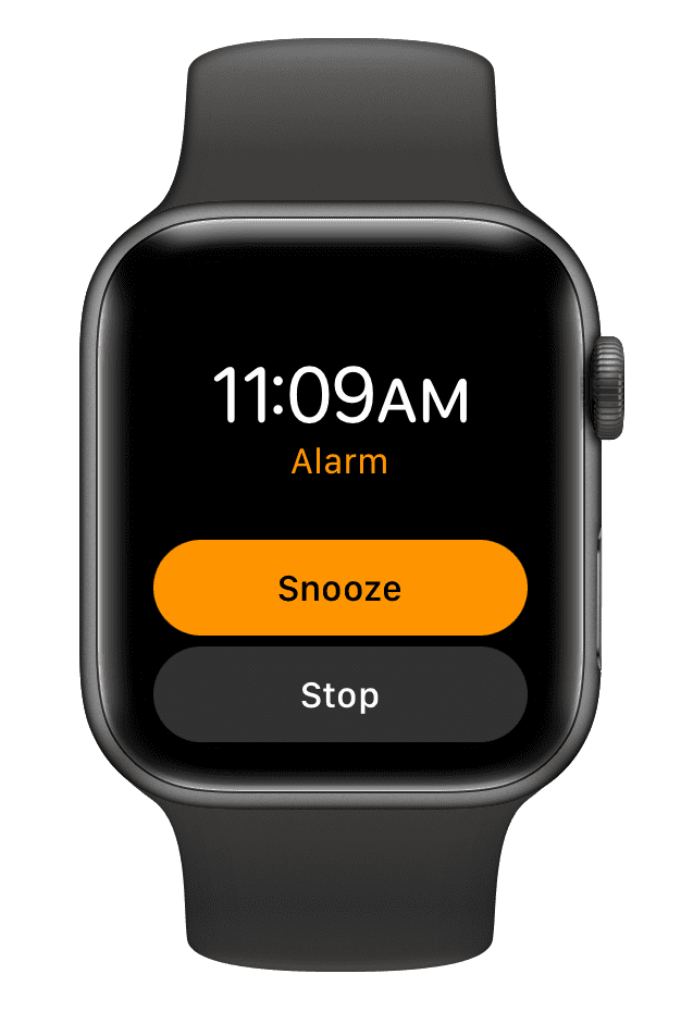 Alarm ringing on Apple Watch