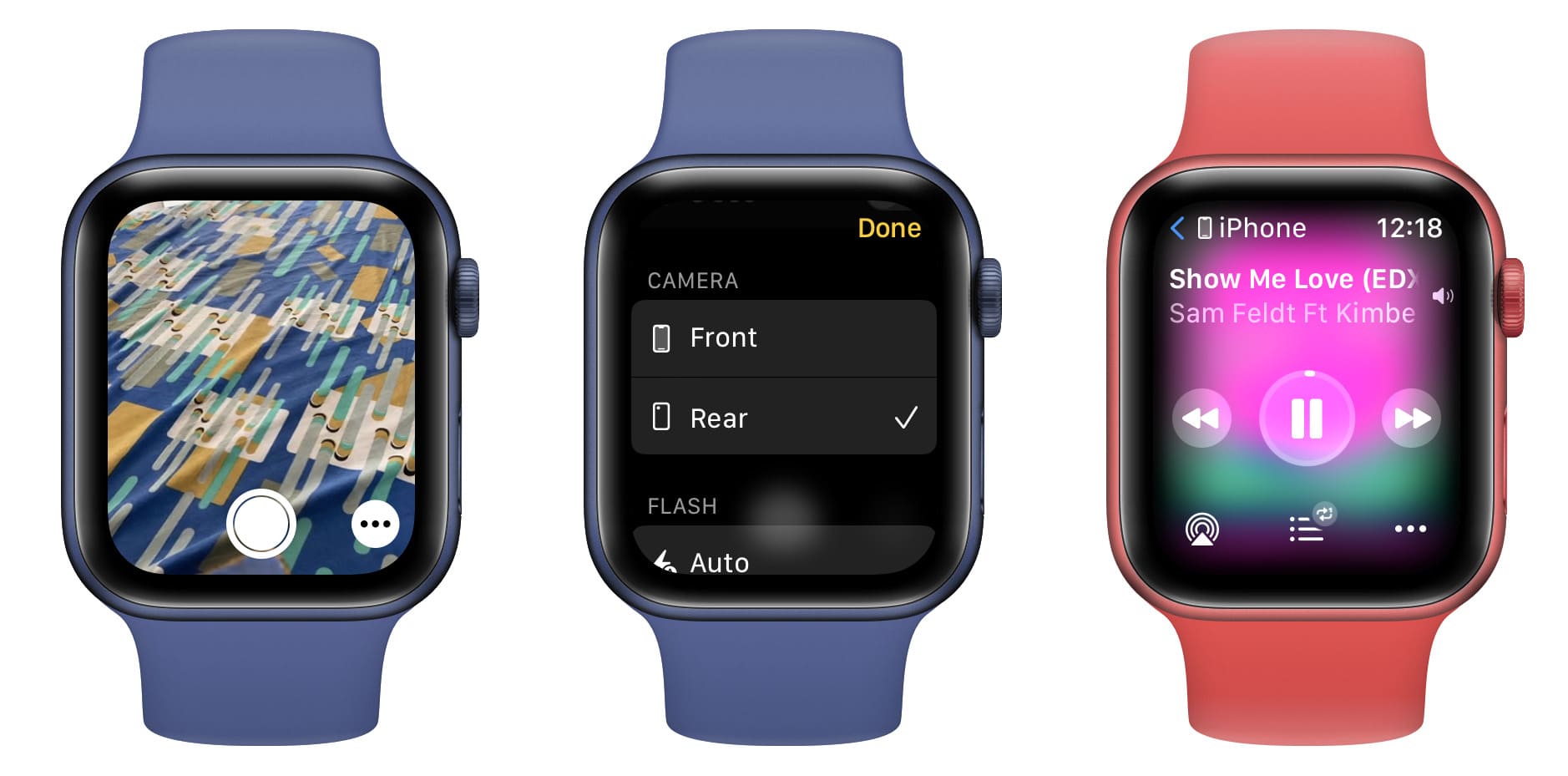 Control iPhone camera and music using Apple Watch