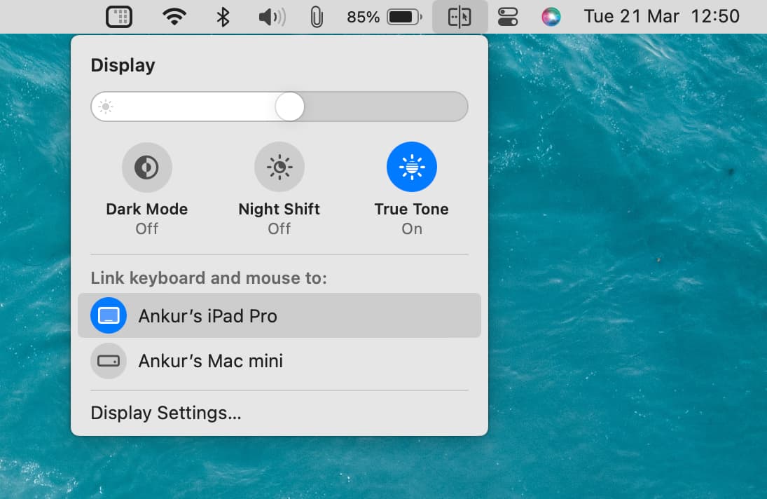 Link keyboard and mouse to Mac or iPad