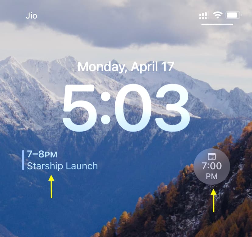 How to see your calendar events from the Lock Screen or Today View on