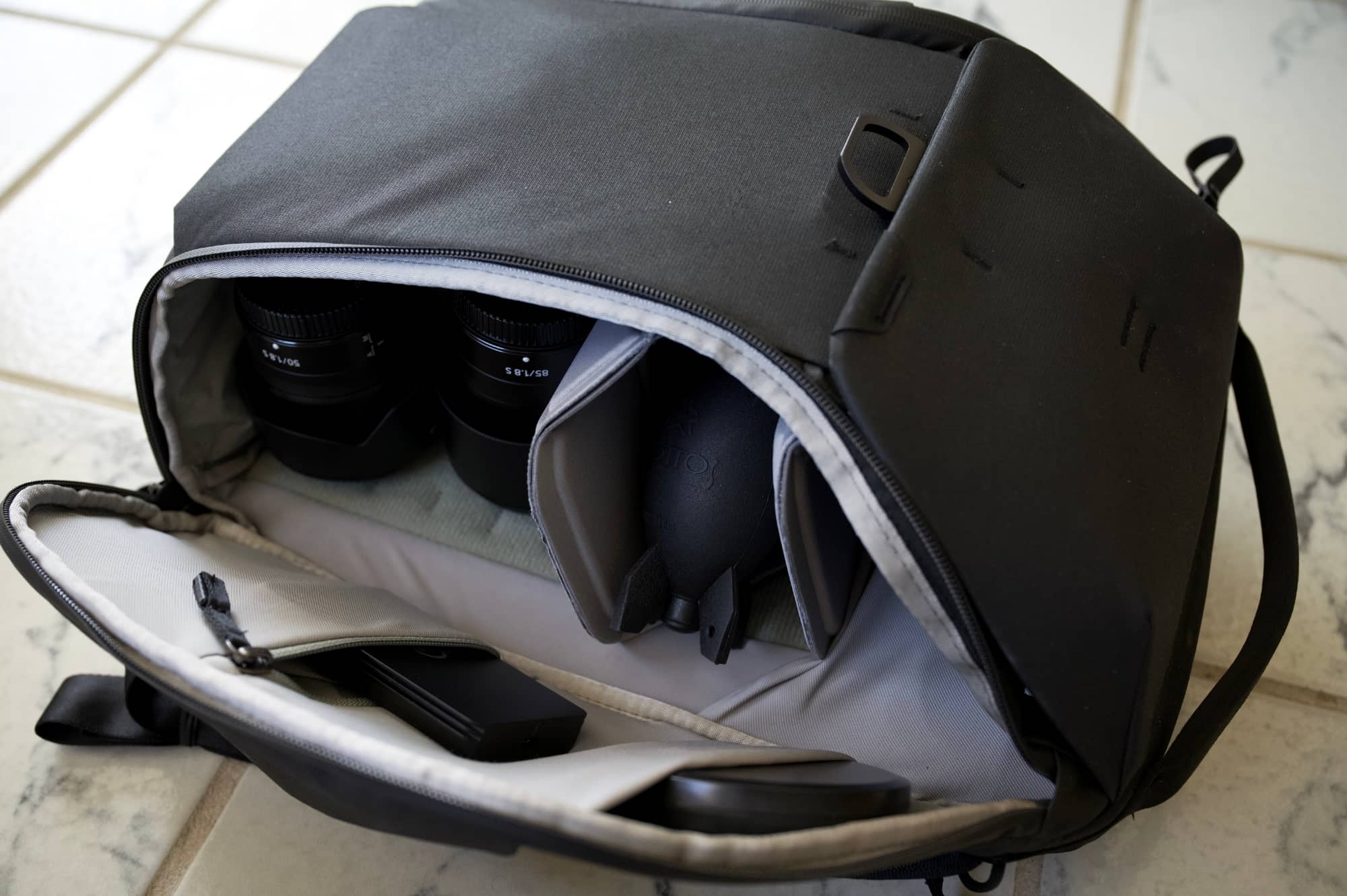 Peak Design Everyday Backpack Contents.