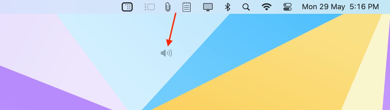 Drag item out of Mac menu bar