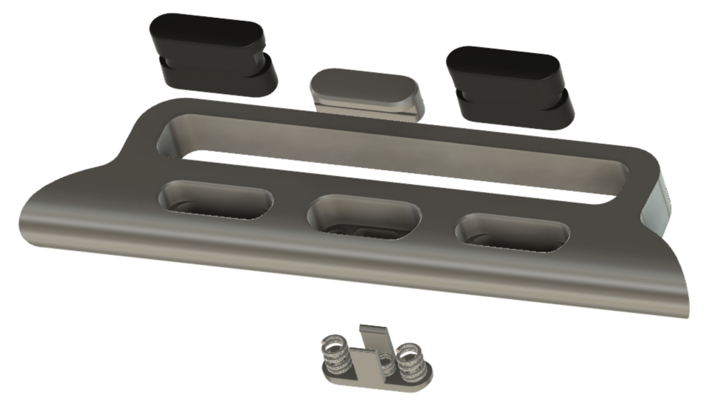 The watch band portion of the band release mechanism
