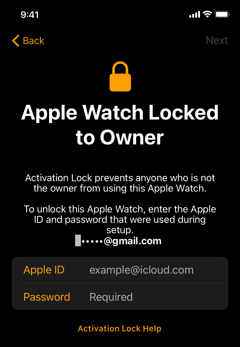 Apple Watch Locked to Owner via Activation Lock