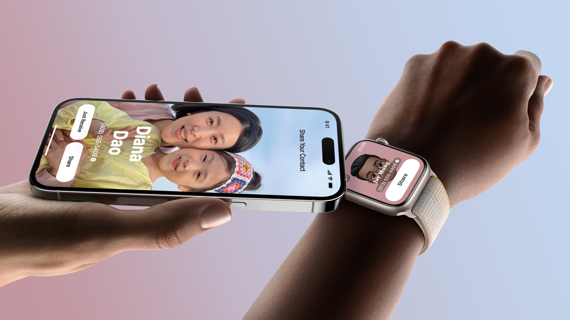 Using NameDrop contact sharing between iPhone anmd Apple Watch