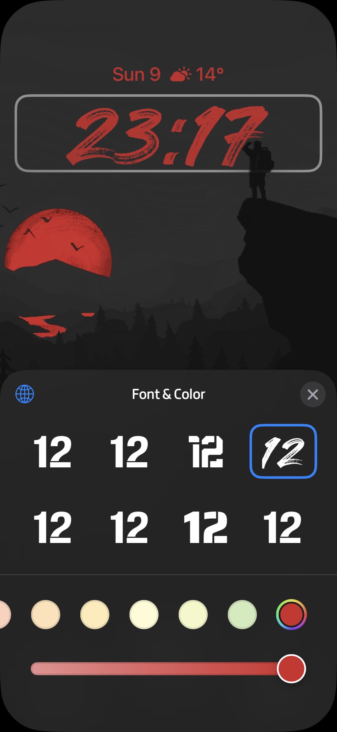 LS Paint Lock Screen font.