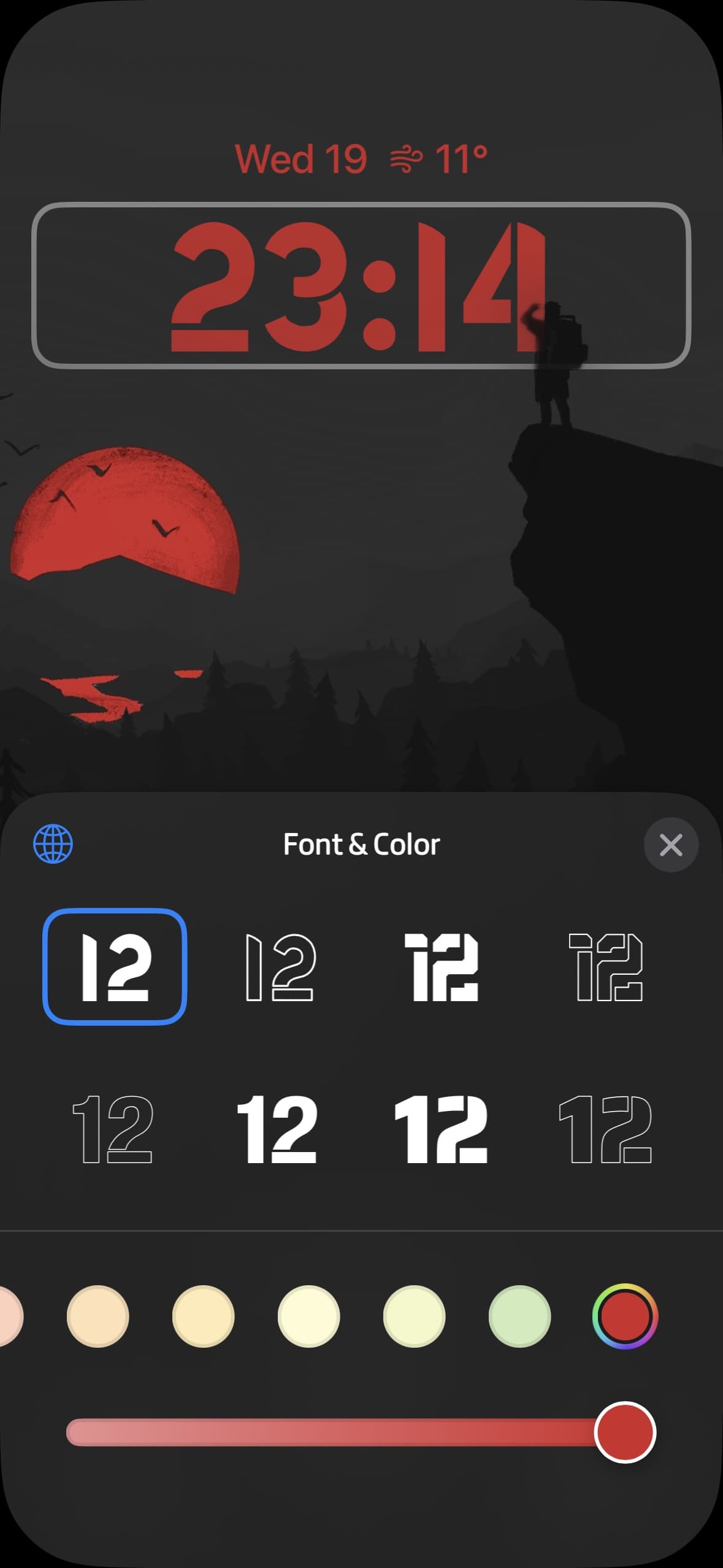 Stencil Lock Screen font.