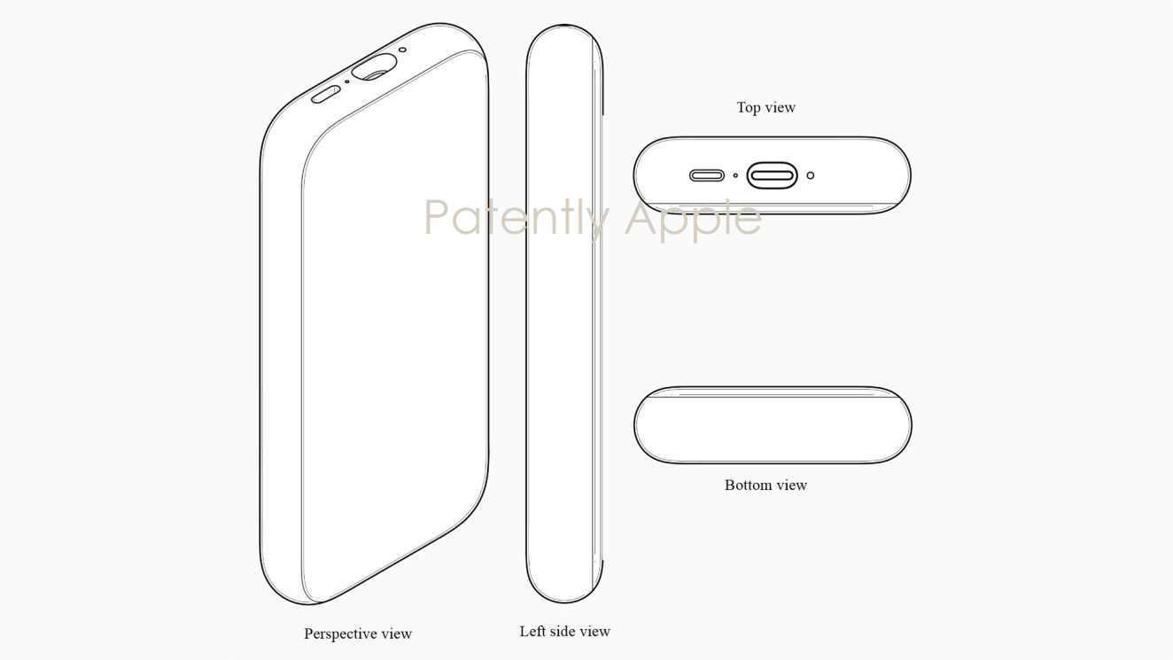 Apple's design patent for a redesigned MagSafe Battery Pack with two USB-C ports