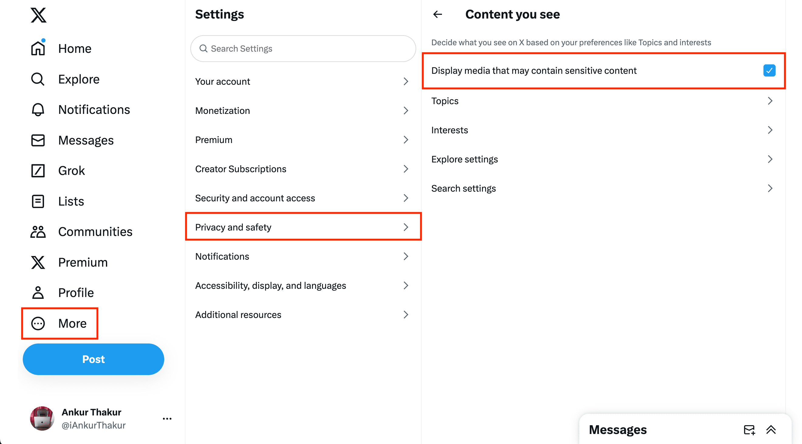 Display media that may contain sensitive content on Twitter