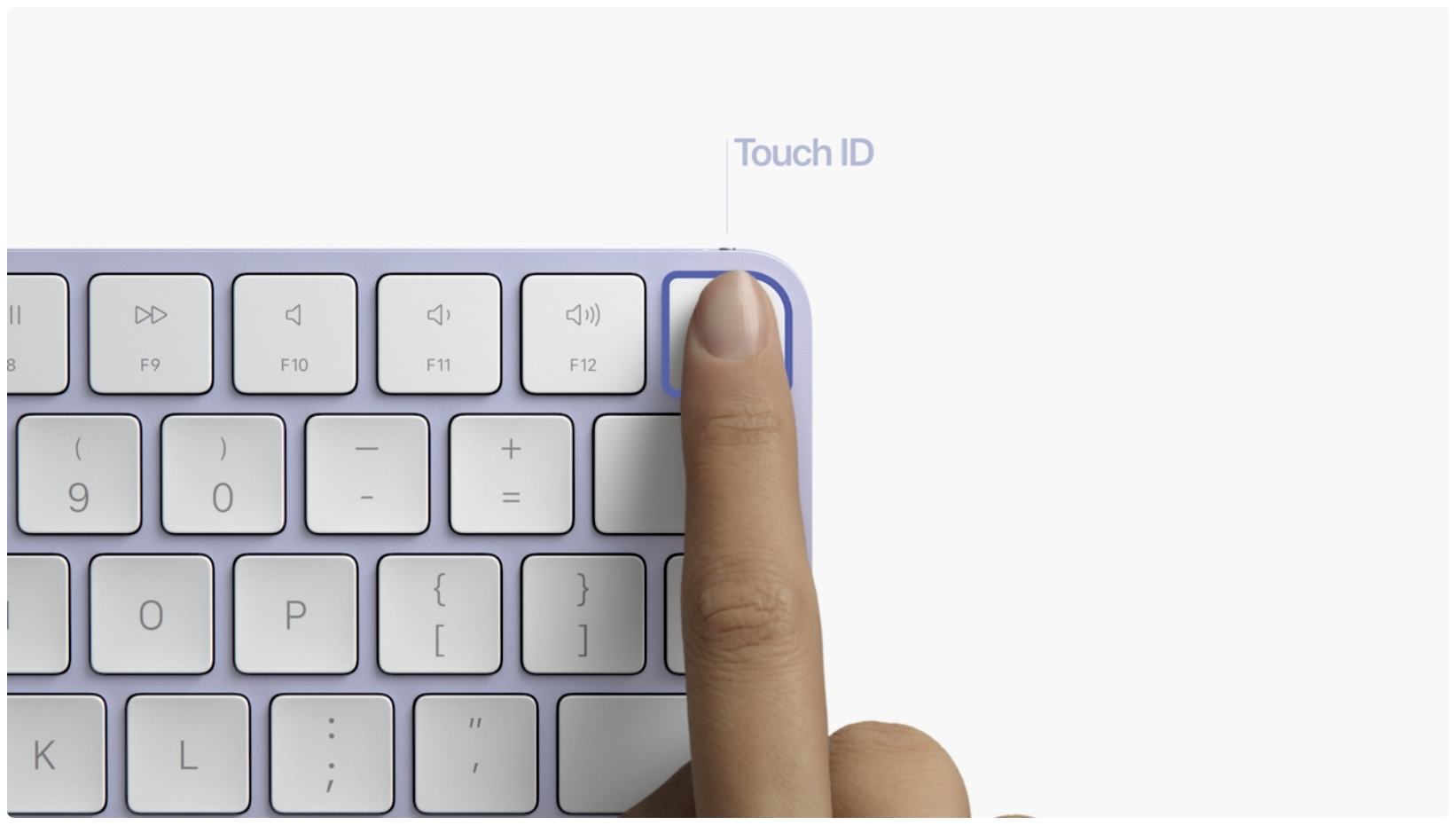 Apple's promotional image showing wirelesss Touch ID on its Magic Keyboard