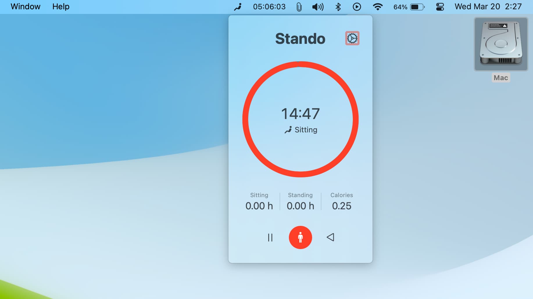 Stando app on Mac