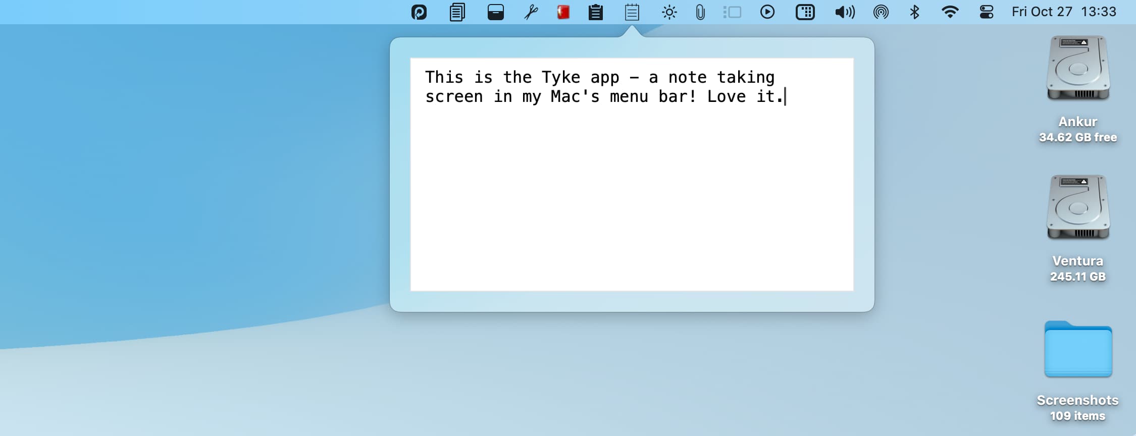 Using Tyke app on Mac