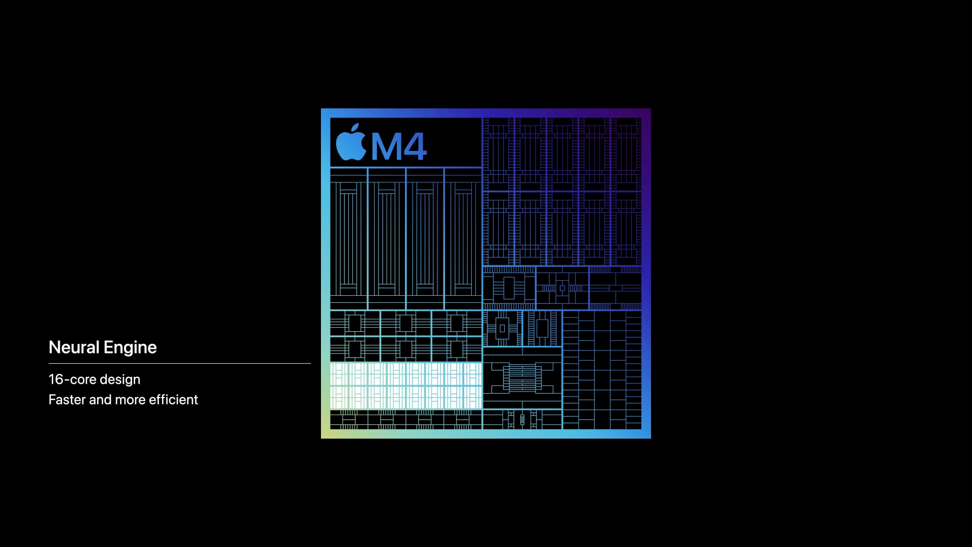 Apple M4 chip with the Neural Engine section highlighted