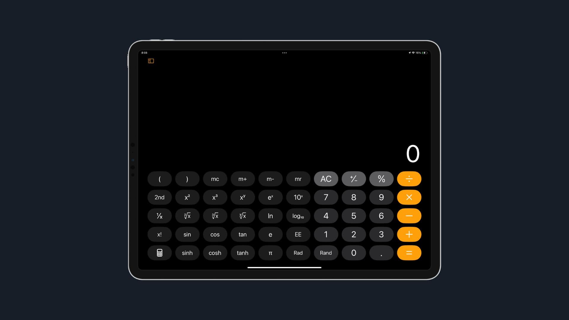 Calculator app in iPadOS 18.