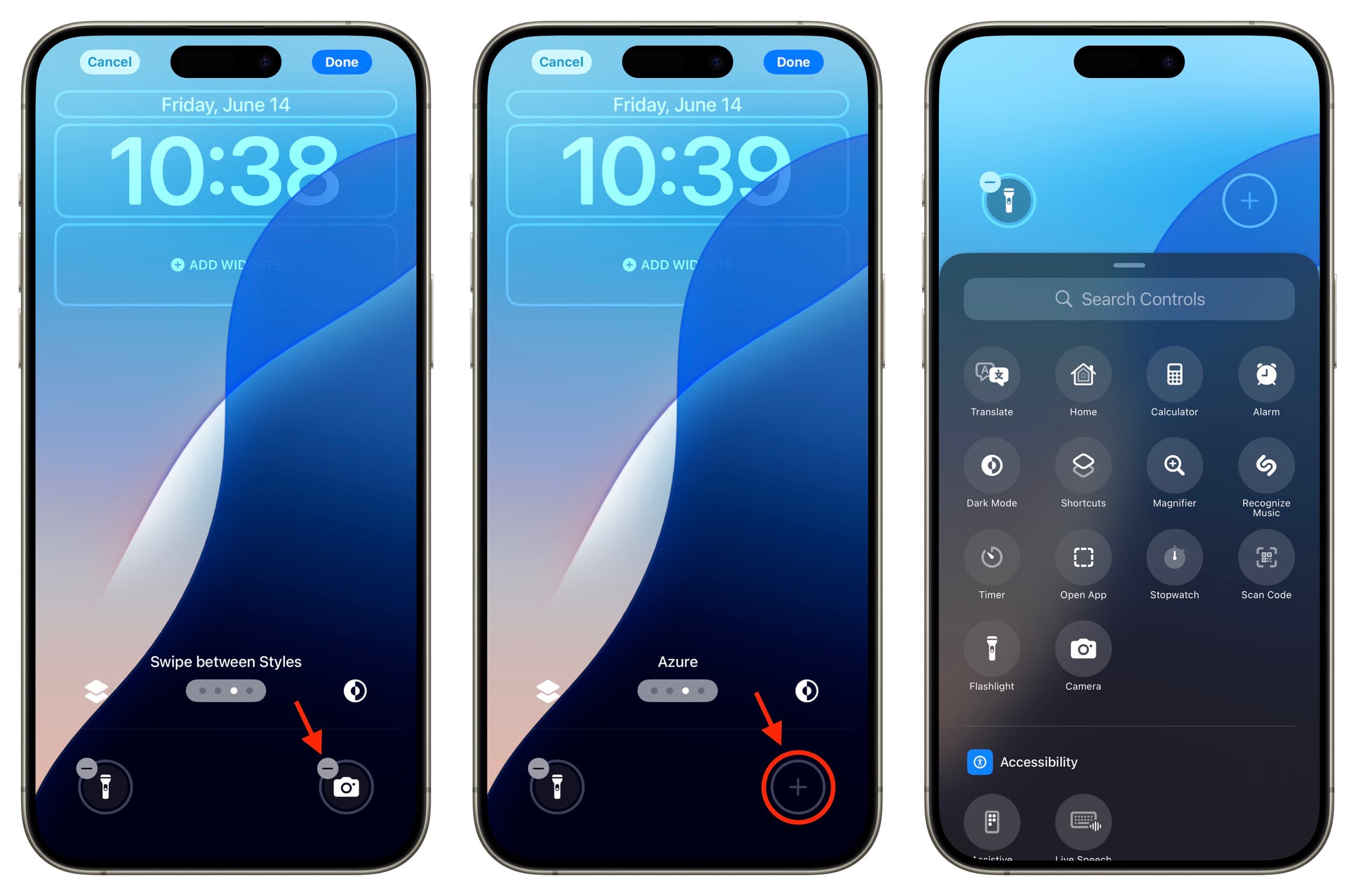 Change Lock Screen buttons in iOS 18