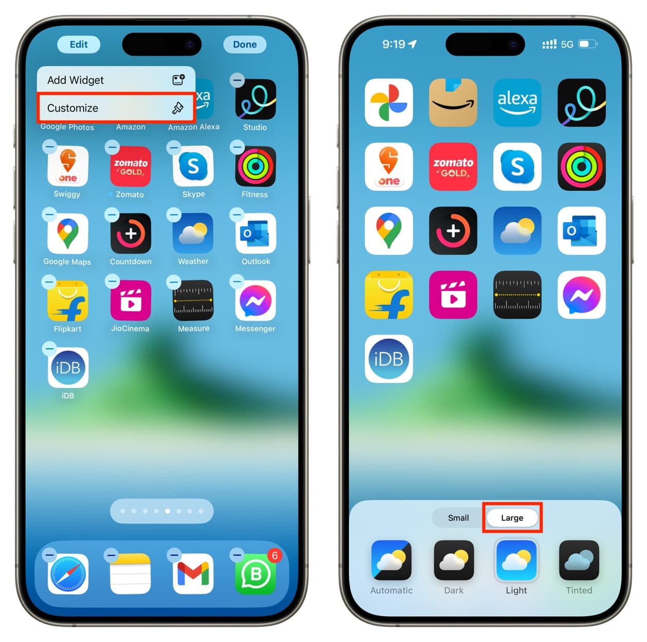 Customize iPhone Home Screen to show no app name label