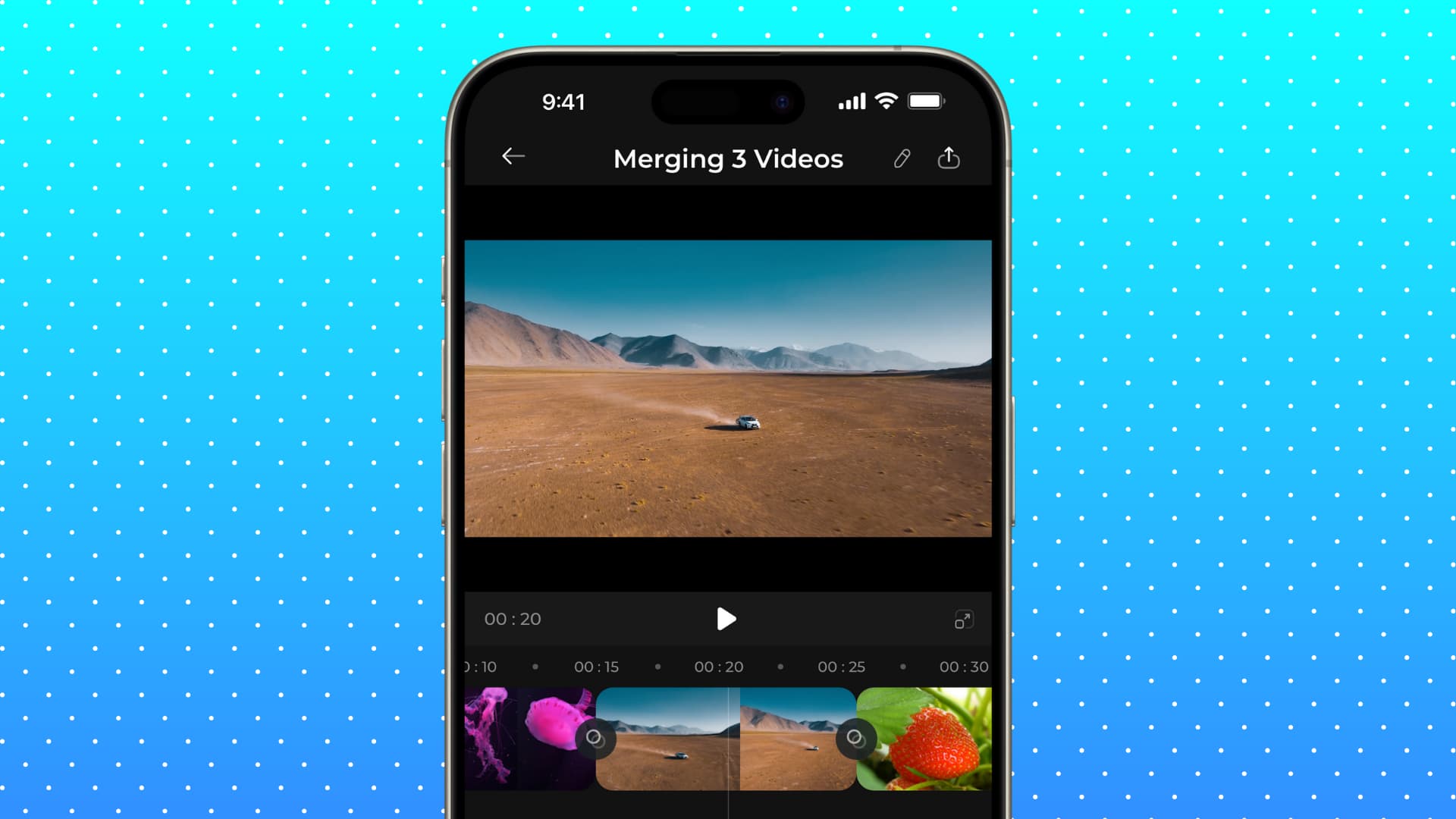 Merging videos on iPhone