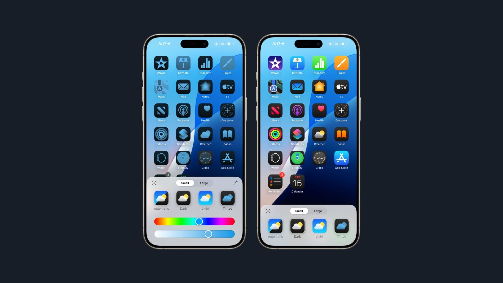 iOS 18 Dark Mode-friendly icons.