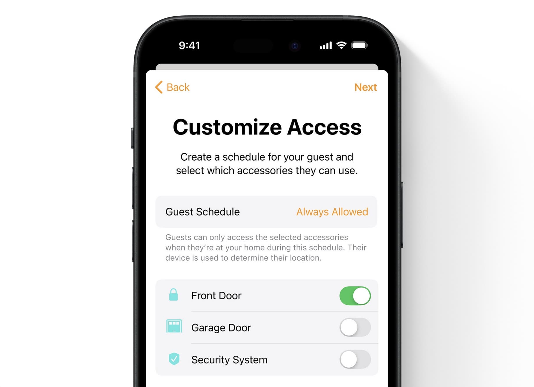 iOS 18 Guest Access in Home app.