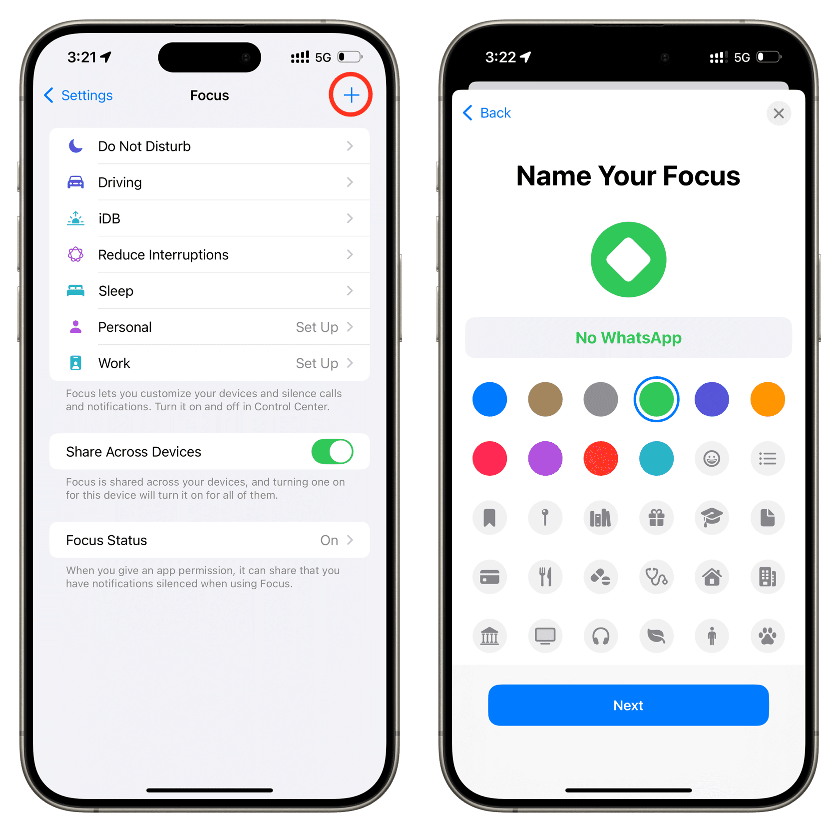 Add new Focus for managing WhatsApp notifications